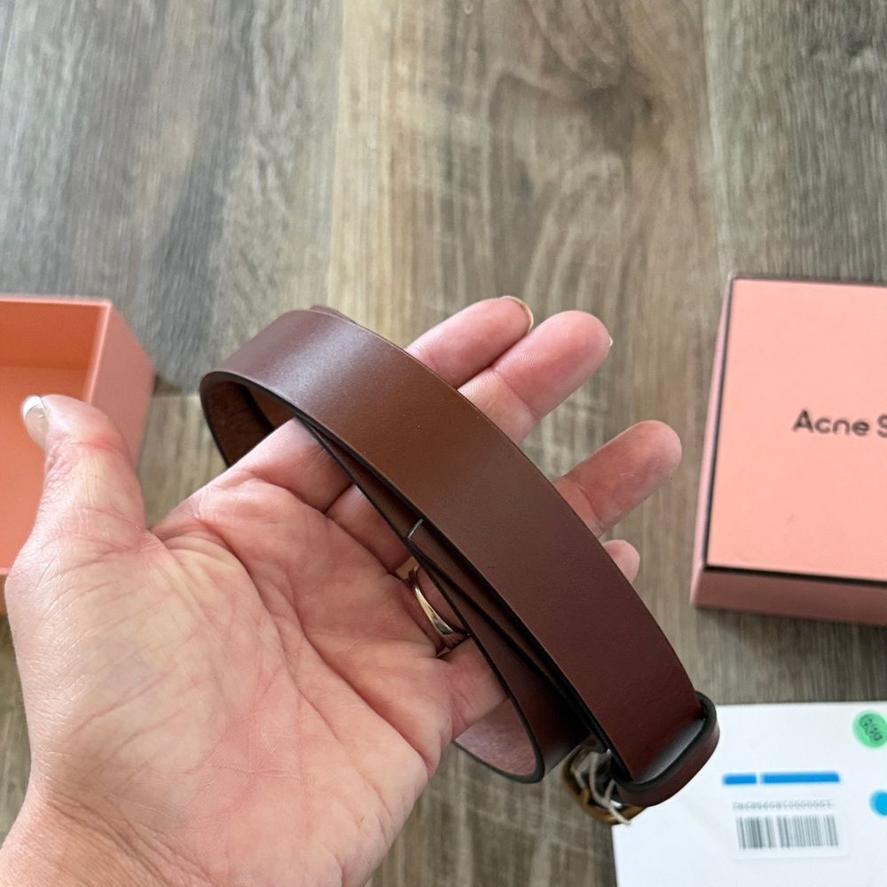 Acne Studios 2.5 cm slim leather belt • Sz Small - Picture 6 of 8